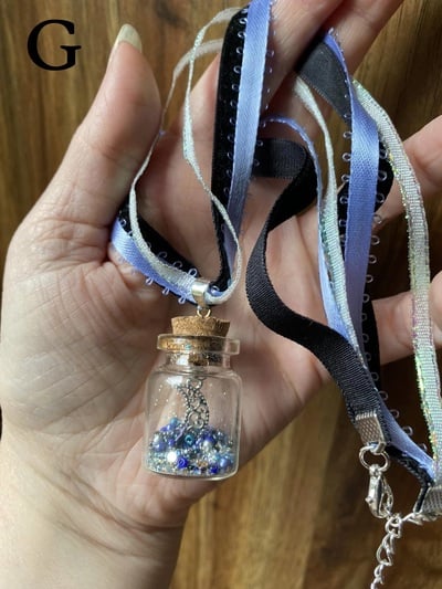 ⚗️Botanical, Bone, and Crystal Potion Bottle Neclaces⚗️ G-L