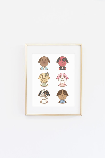 Dog Friends Collage Print