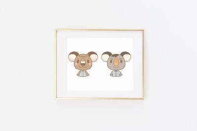 Koalas Friends Collage Print