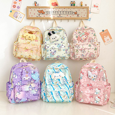 Sanrio Kawaii Cartoon School Backpack For Young Girl