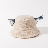 Funny Fish Fleece Fisherman Hat Bucket Hat - Thumbnail 3