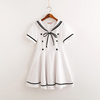 Cute Macaron Navy Sailor Dress - Thumbnail 8