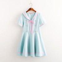 Cute Macaron Navy Sailor Dress - Thumbnail 3