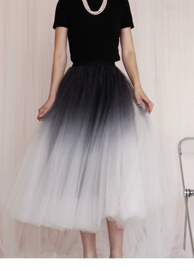 Black and White Sequined Tulle Midi Skirt Outfit Women Sparkly Midi Tulle Skirt Wedding Outfit Party Skirt Plus Size Custom
