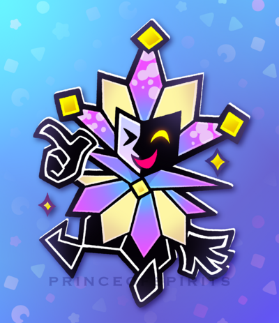 (Holo) Dimentio Paper Mario Print