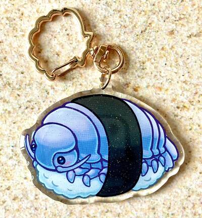 Isopod Sushi Keychain
