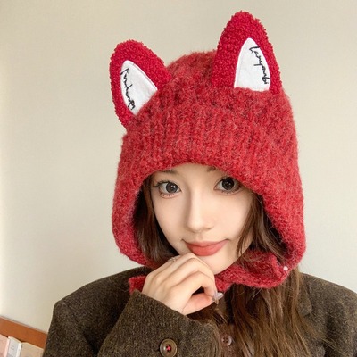 Cute Fox Ears Knitted Cap