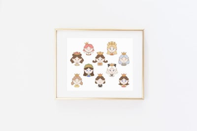 The Daisy-Ettes Collage Print