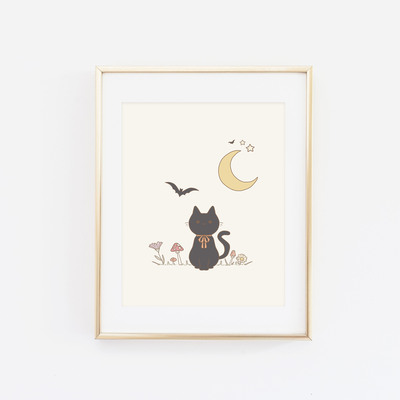 Halloween cat print - Thumbnail 1