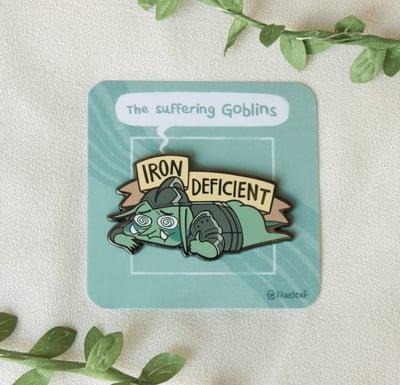 Iron Deficient Enamel Pin