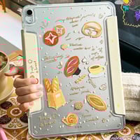 Y Fold Bread Pattern Cover For iPad Air Pro New iPad IPC02 - Thumbnail 1