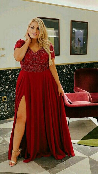 Plus Size Burgundy Wine Red Mother of Bride/ Groom Dress Simple Evening Formal Gowns Prom Dress