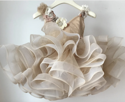 Flower Girl Dresses Champagne Birthday Gown