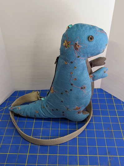 Bag-O-Saurs: Rex - Blue & Grey