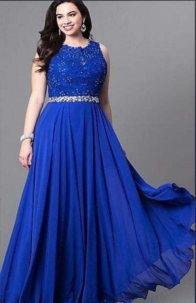 Royal Blue Mother of Bride/ Groom Dress Simple Lace Evening Formal Gowns Prom Dress