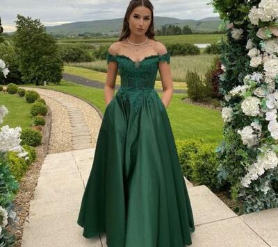 Green Mother of Bride/ Groom Dress Simple Lace Evening Formal Gowns Prom Dress