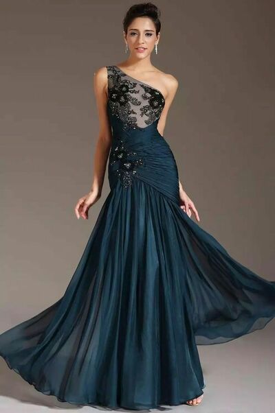 Emread Green Mother of Bride/ Groom Dress Lace Appliques Evening Formal Gowns Prom Dress
