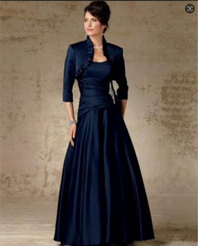 Navy Blue Mother of Bride/ Groom Dress Simple Evening Formal Gowns Prom Dress