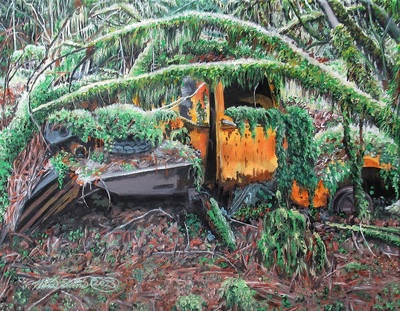 Mossquatch (Side view), By N.E.Thompson, Art Print