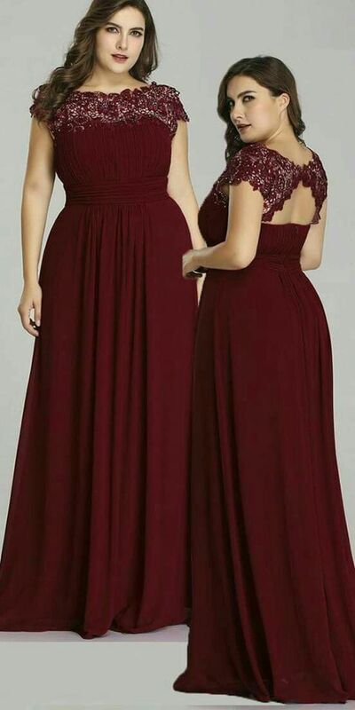 Simple Burgundy Wine Red Mother of Bride/ Groom Dress Lace Evening Formal Gowns Prom Dress