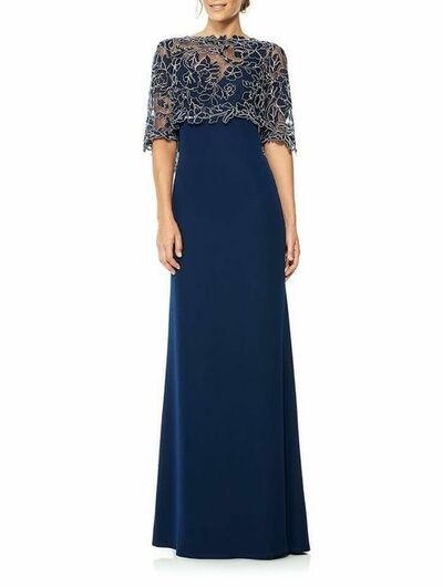 Navy Blue Mother of Bride/ Groom Dress Lace Top Evening Formal Gowns Prom Dress
