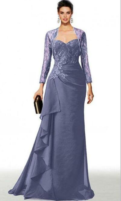 Simple Mother of Bride/ Groom Dress Lace Evening Formal Gowns Prom Dress