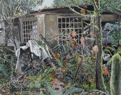 Cedar Creek Cabin, By N.E.Thompson, Art Print