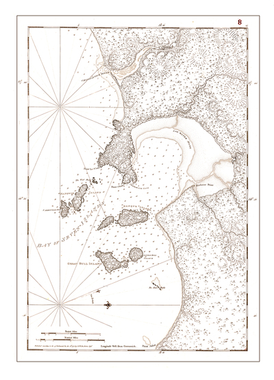 Bay of Seven Islands, Canada in 1778 - Vintage Map, Antique Map, Reproduction, Framable Map, Fine Art, Wall Map, St. Lawrence, Navigation