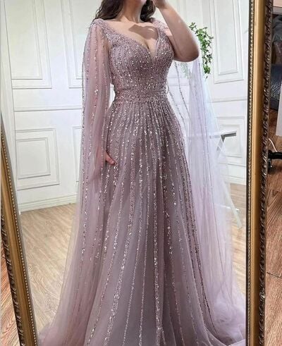 Sequins Lace Mother of Bride/ Groom Dress Simple Evening Formal Gowns Prom Dress