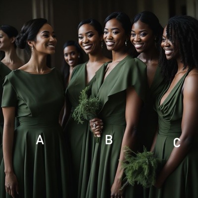 Olive Green Casual Bridesmaid Dresses for Wedding Party