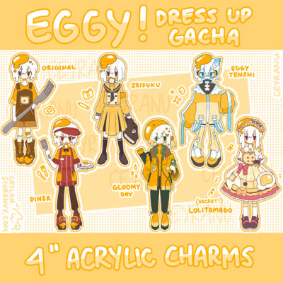 EGGY DRESS UP! Gacha Charms