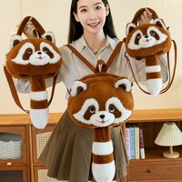 Kawaii Red Panda Plush Bag - Thumbnail 3