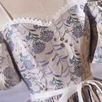 A-Line Print Spaghetti Strap Knee Length Prom Party Dress - Thumbnail 3