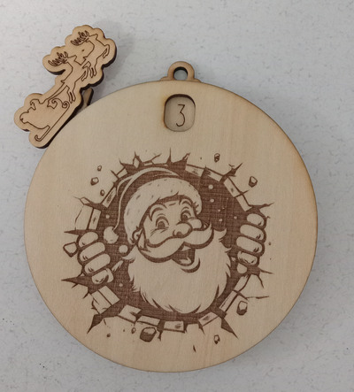 # 268 SANTA ADVENT ORNAMENT