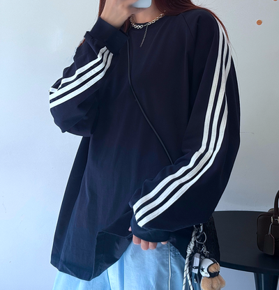 *Free Shipping*90s 3-STRIPES SWEATSHIRT