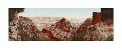 The Grand Canyon, Arizona in 1898 - Bird's Eye View, Panorama, Vintage, Reproduction, Photograph, Giclée, Fine Art, Wall Art