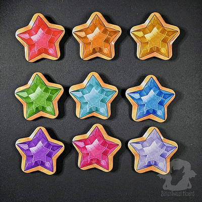 Crystal Brooch - Star Button