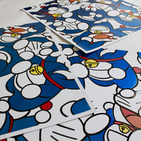 Oversize Varnish Print by Miguel Ángel Fúnez "Blue Cosmic Cat Mincemeat" - Thumbnail 5