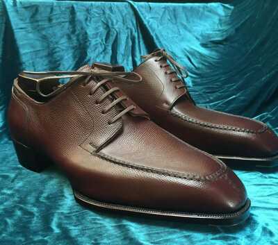 Handmade Brown Leather Pre Booking For Christmas Split Toe Formal Lace Up Shoes 7-14