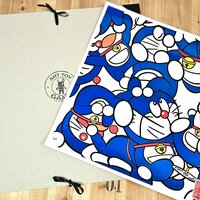 Oversize Varnish Print by Miguel Ángel Fúnez "Blue Cosmic Cat Mincemeat" - Thumbnail 6