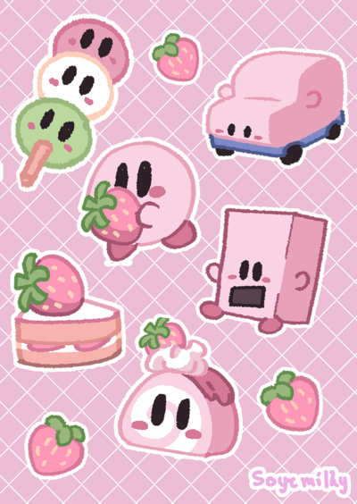 ♡‧₊˚Kirby Sticker Sheet♡‧₊˚