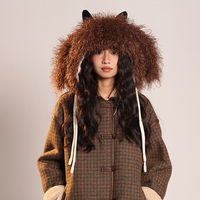 Fluffy Warm Long Ear Hat Winter Protection Hat - Thumbnail 1