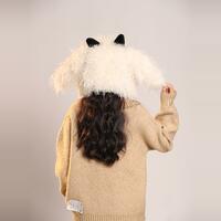 Fluffy Warm Long Ear Hat Winter Protection Hat - Thumbnail 7