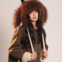 Fluffy Warm Long Ear Hat Winter Protection Hat - Thumbnail 2