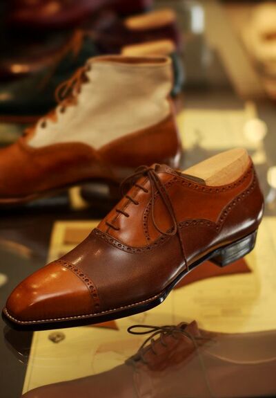 Handmade Brown Cap Toe Lace Up Dress Formal Lace Up Shoes Christmas Edition