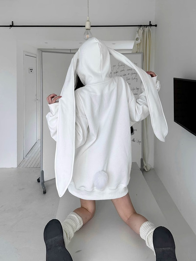 JK Long Rabbit Ears Hoodie Jacket