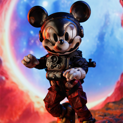 Action figure "wasteland-space mouse-red"  by sanktoys & weartdoing - Thumbnail 4