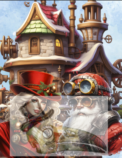 Steampunk Christmas Gothic Poster