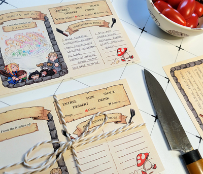 Dungeon Meshi Recipe Cards