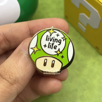 Living Life Mushroom - Enamel Pin - Thumbnail 2